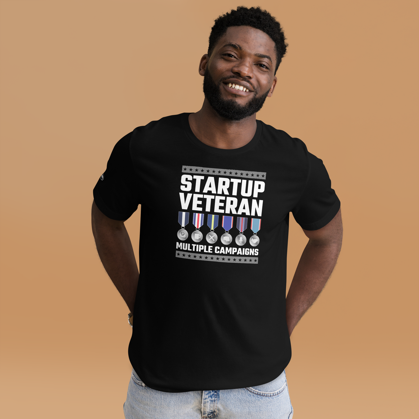 Startup Veteran, Multiple Tours - Funny T-Shirt