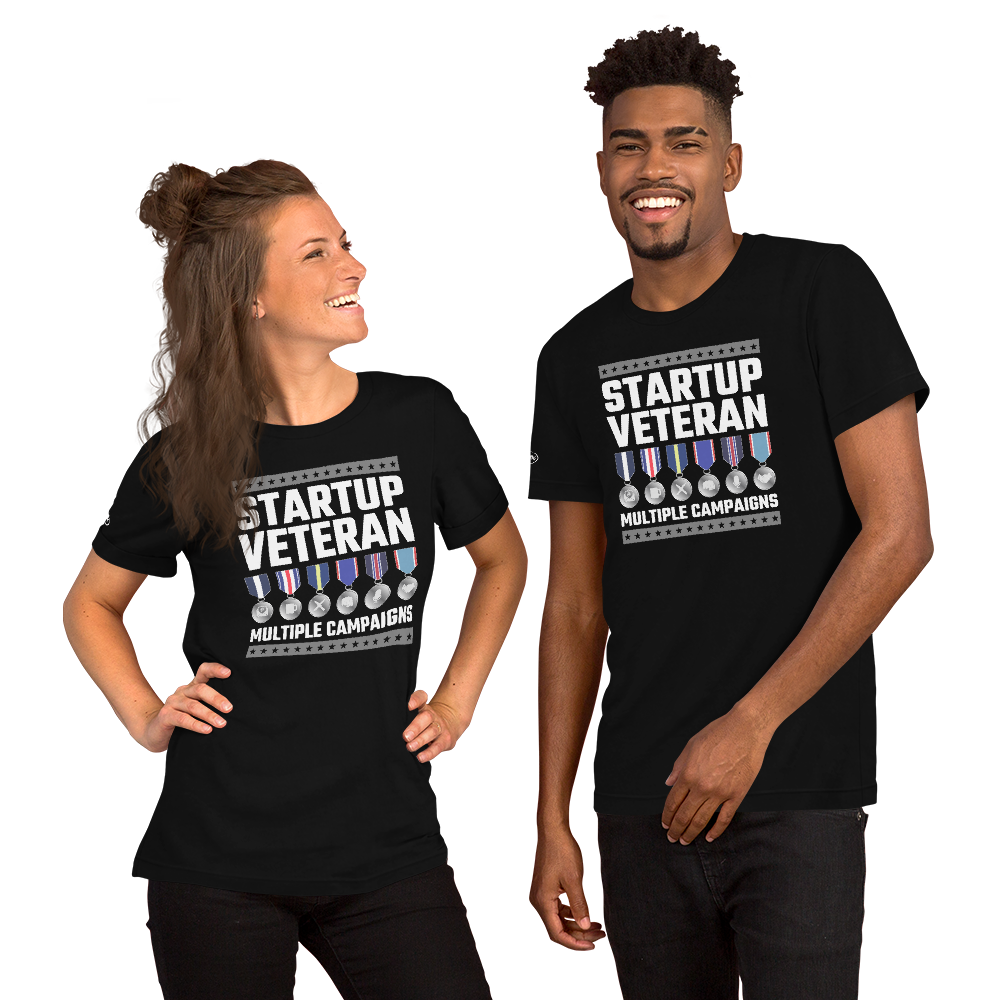 Startup Veteran, Multiple Tours - Funny T-Shirt