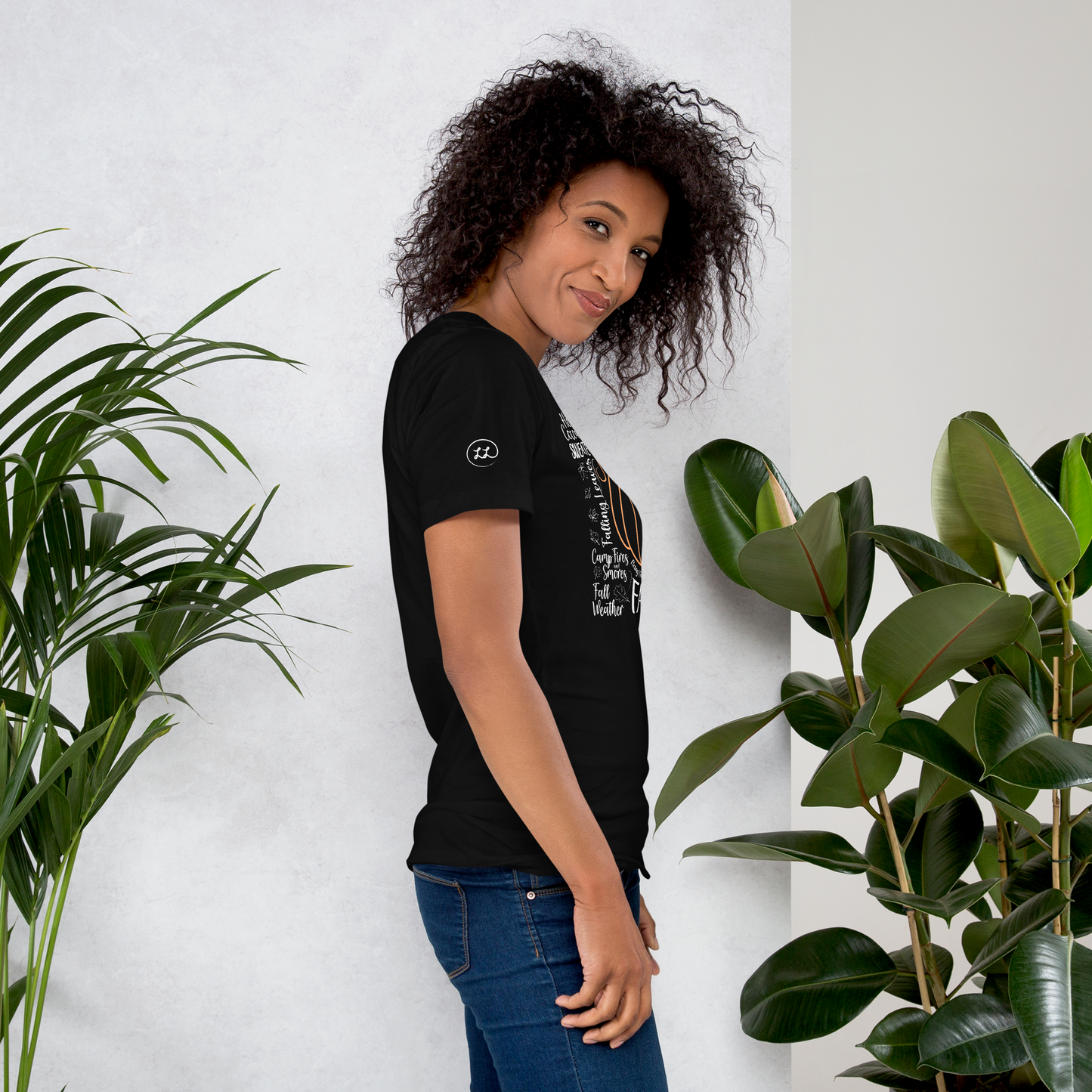 Fall - pumpkin with themes of fall - T-shirt by Louise Lux