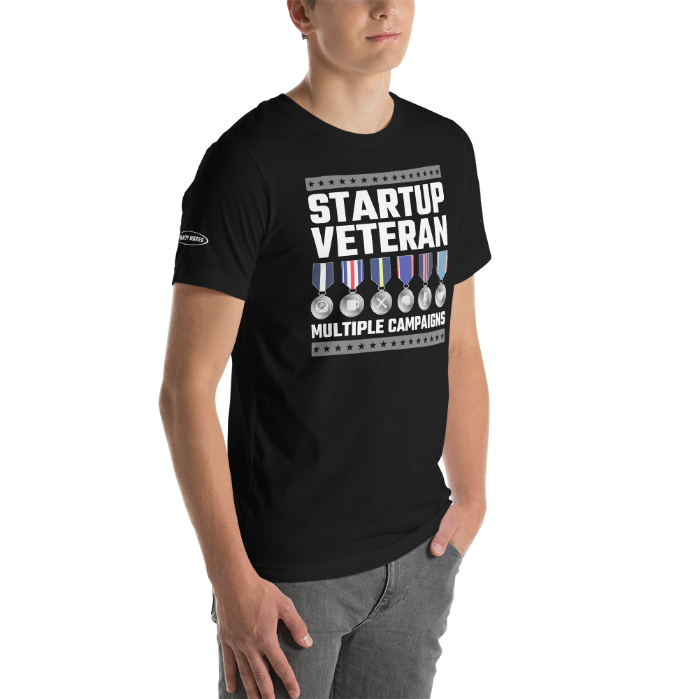 Startup Veteran, Multiple Tours - Funny T-Shirt