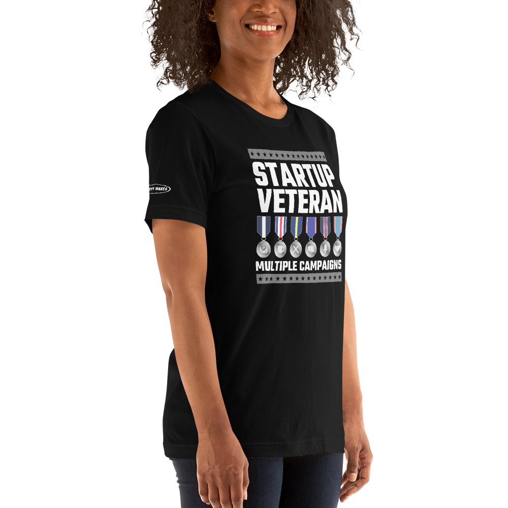 Startup Veteran, Multiple Tours - Funny T-Shirt