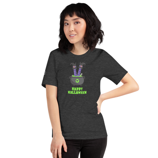 Halloween Cauldron Witch Party Dive - Funny T-shirt by Louise Lux