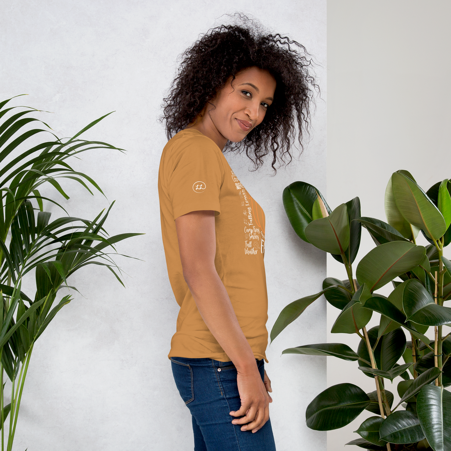 Fall - pumpkin with themes of fall - T-shirt by Louise Lux