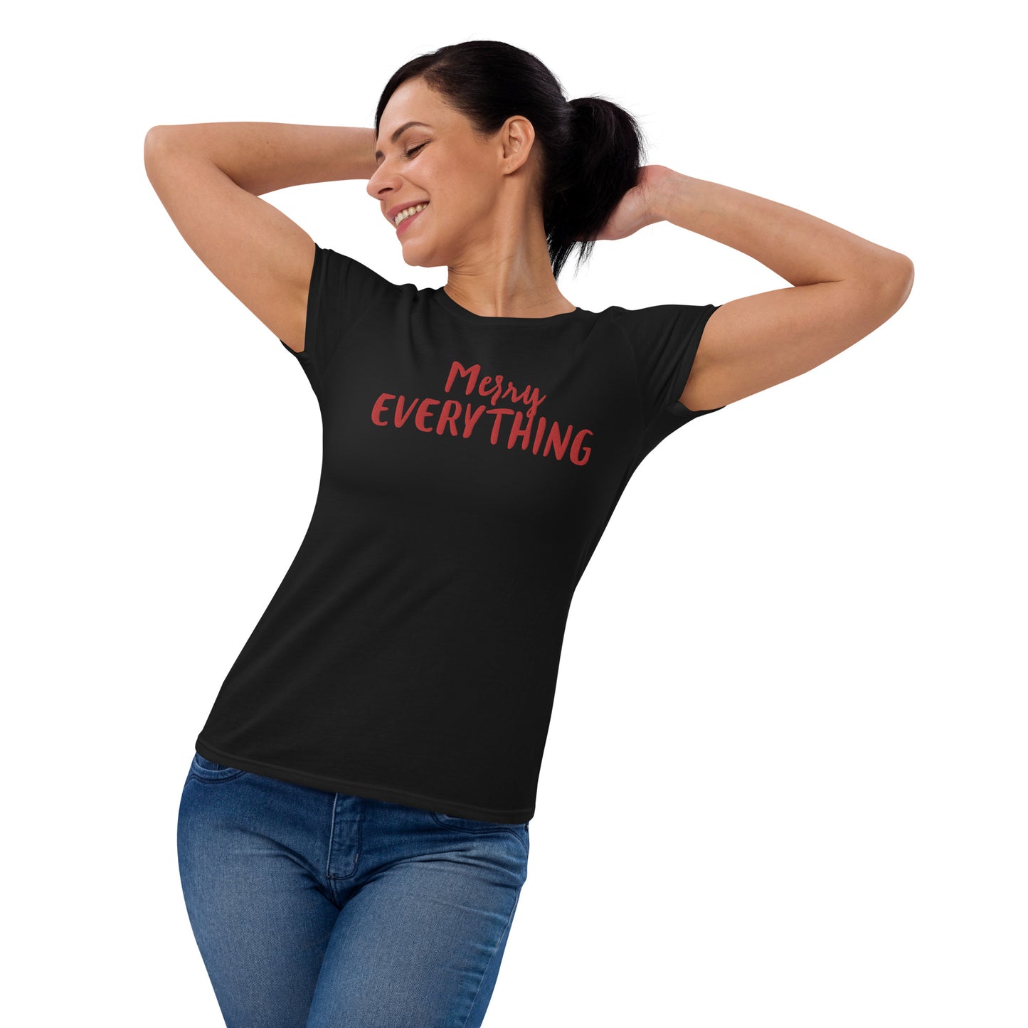 Merry Everything Embroidered Women's short sleeve t-shirt