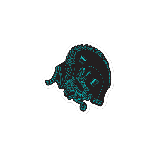 GAMER - NES controller and cartridge Velociraptor fossil - Funny Bubble-free sticker