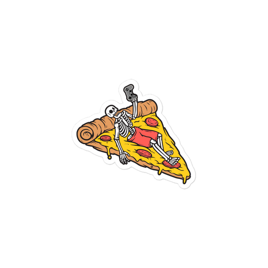 GAMER - Lounging, Pizza and Gaming Skeleton - Funny Bubble-free stickers