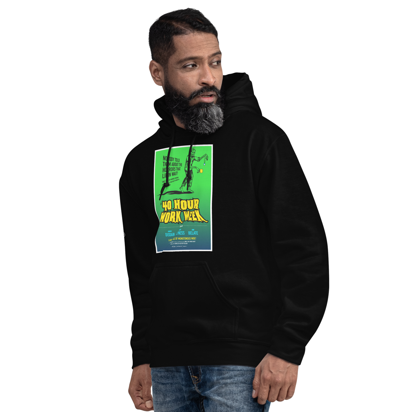 Zombie 40 hour work week horror male worker - Hoodie