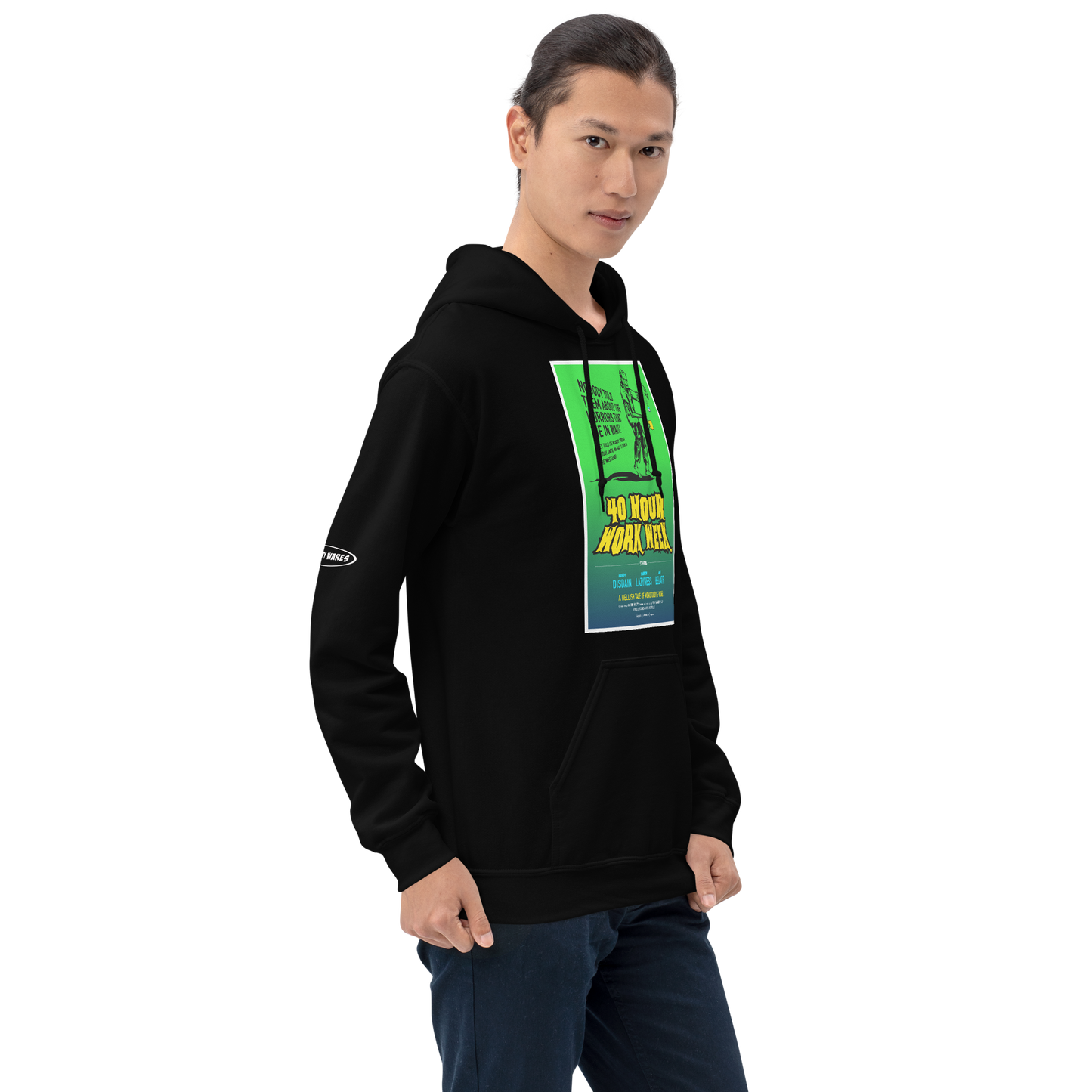Zombie 40 hour work week horror male worker - Hoodie