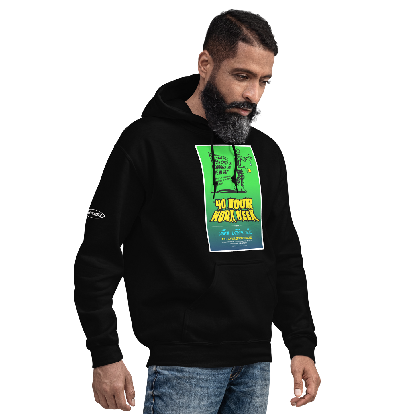 Zombie 40 hour work week horror male worker - Hoodie