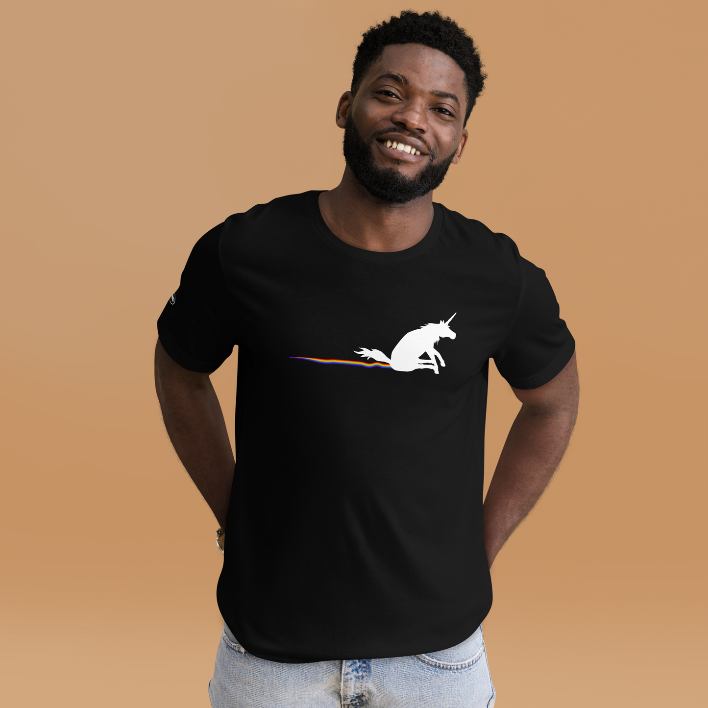 Unicorn rainbow butt scrape - Funny T-shirt