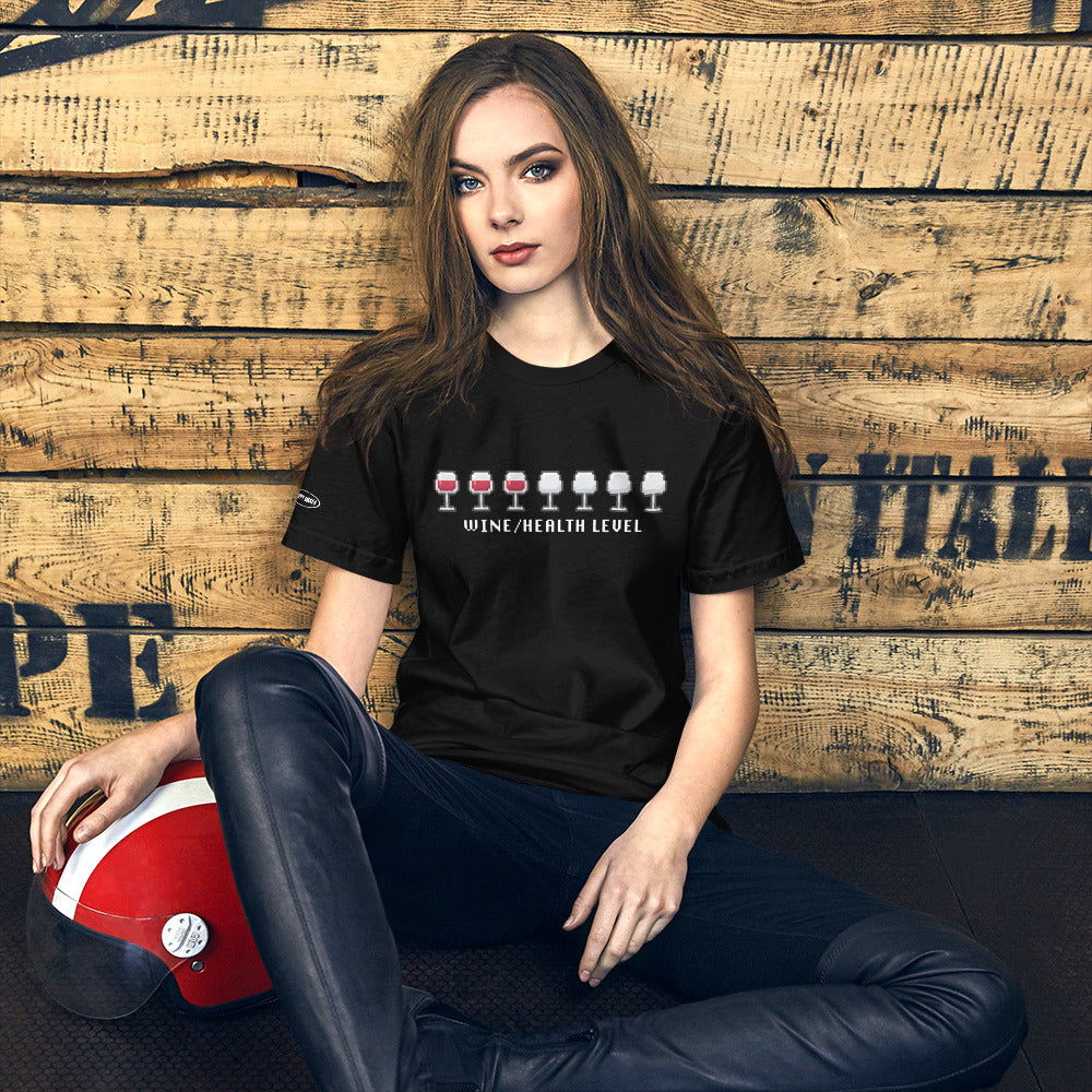 ALCOHOL - Wine Health Level - Funny T-Shirt
