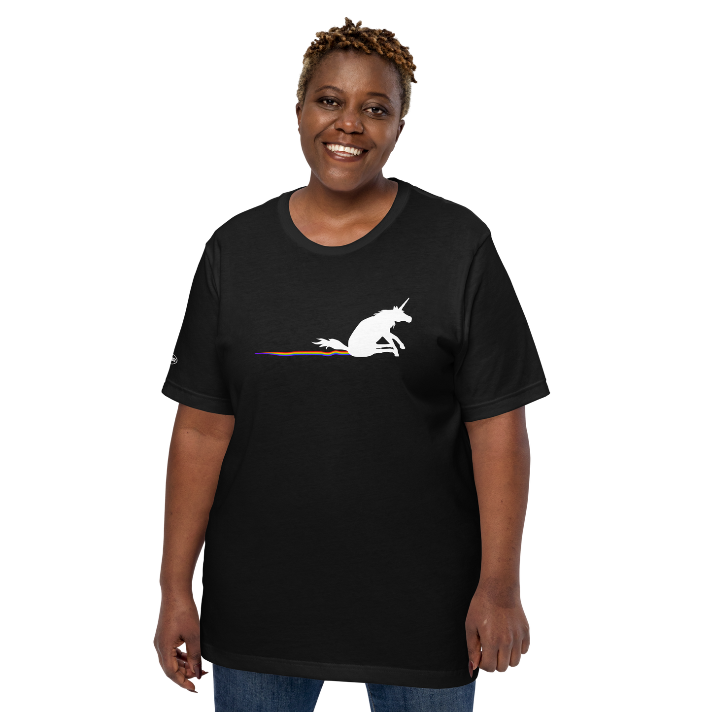Unicorn rainbow butt scrape - Funny T-shirt