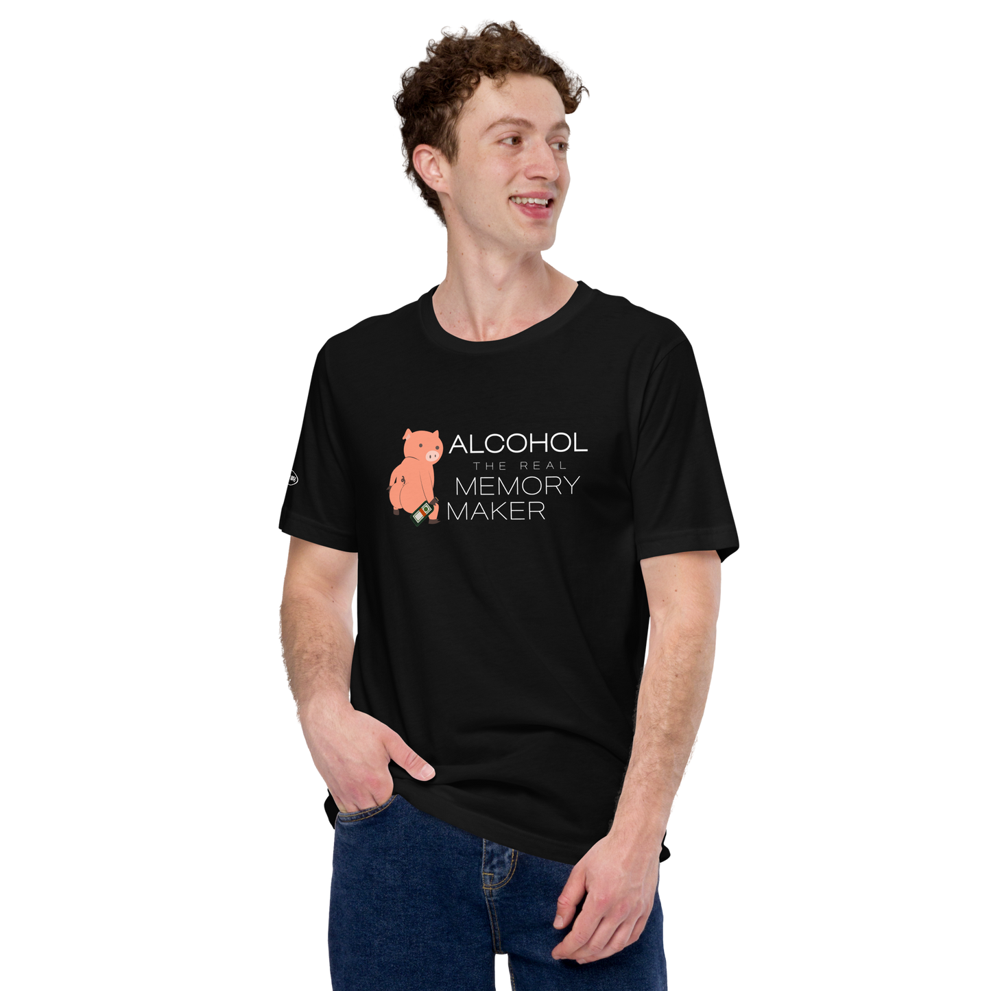 ALCOHOL - the Real Memory Maker Twerking Pig Jagermeister - Funny T-Shirt