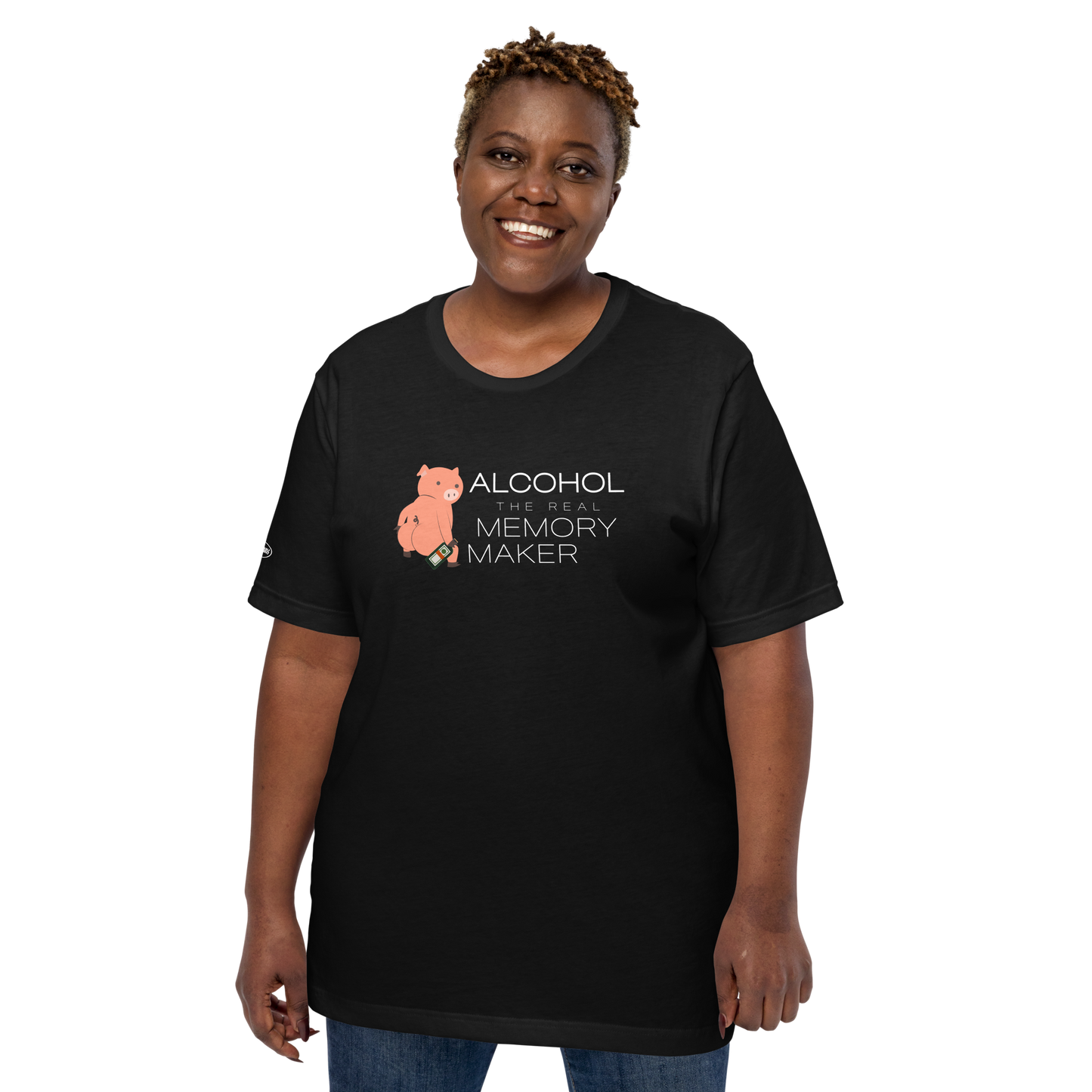 ALCOHOL - the Real Memory Maker Twerking Pig Jagermeister - Funny T-Shirt