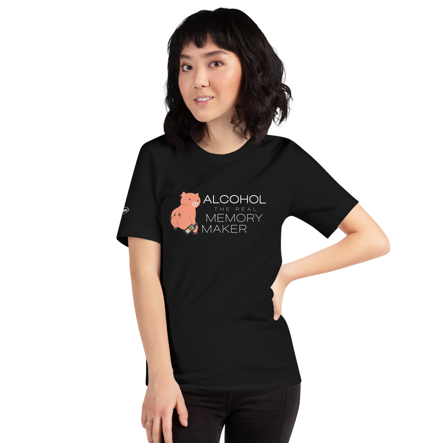 ALCOHOL - the Real Memory Maker Twerking Pig Jagermeister - Funny T-Shirt