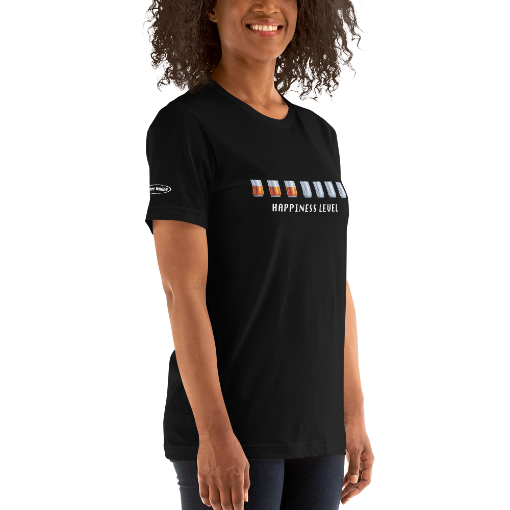 ALCOHOL - GAMER pixel art shot glass happiness level - Funny T-Shirt