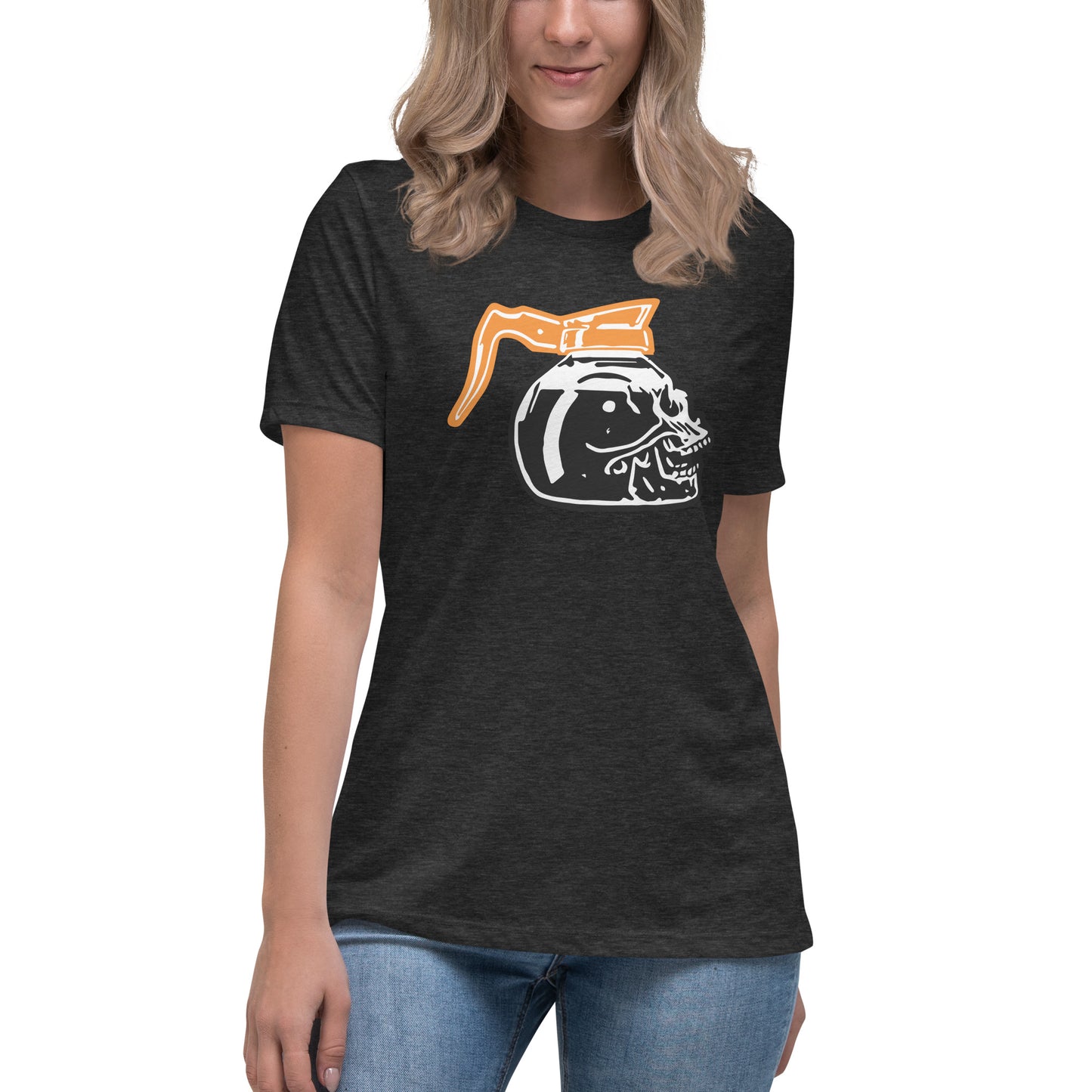 Women's - Halloween coffee pot skull - Funny T-Shirt