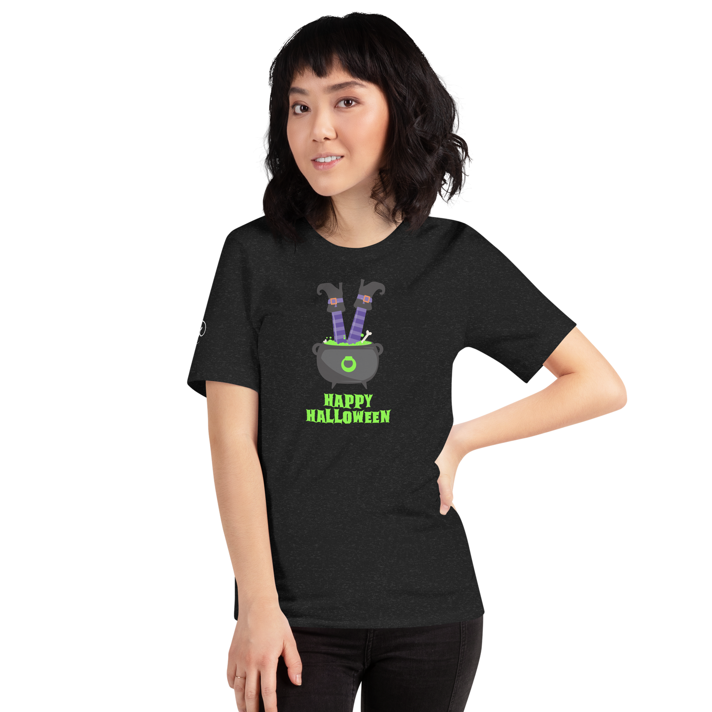 Halloween Cauldron Witch Party Dive - Funny T-shirt by Louise Lux