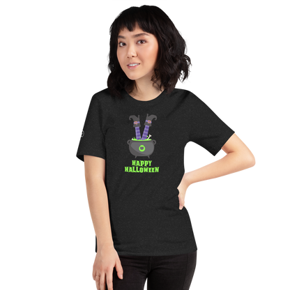 Halloween Cauldron Witch Party Dive - Funny T-shirt by Louise Lux