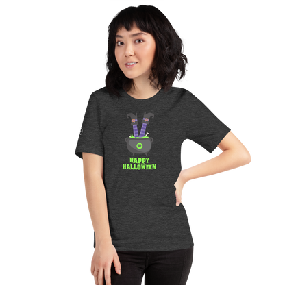 Halloween Cauldron Witch Party Dive - Funny T-shirt by Louise Lux