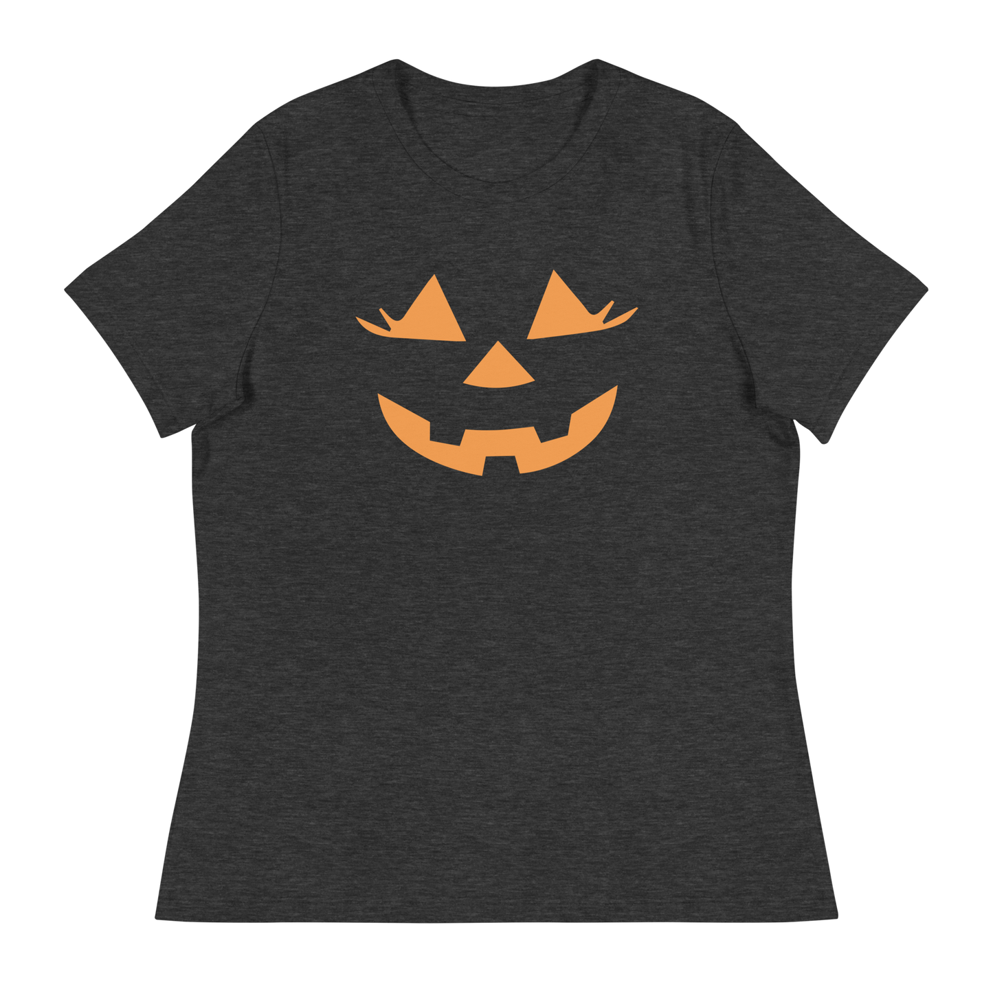 Women's - Halloween Pumpkin Face 5 - Fun T-Shirt by Louise Lux