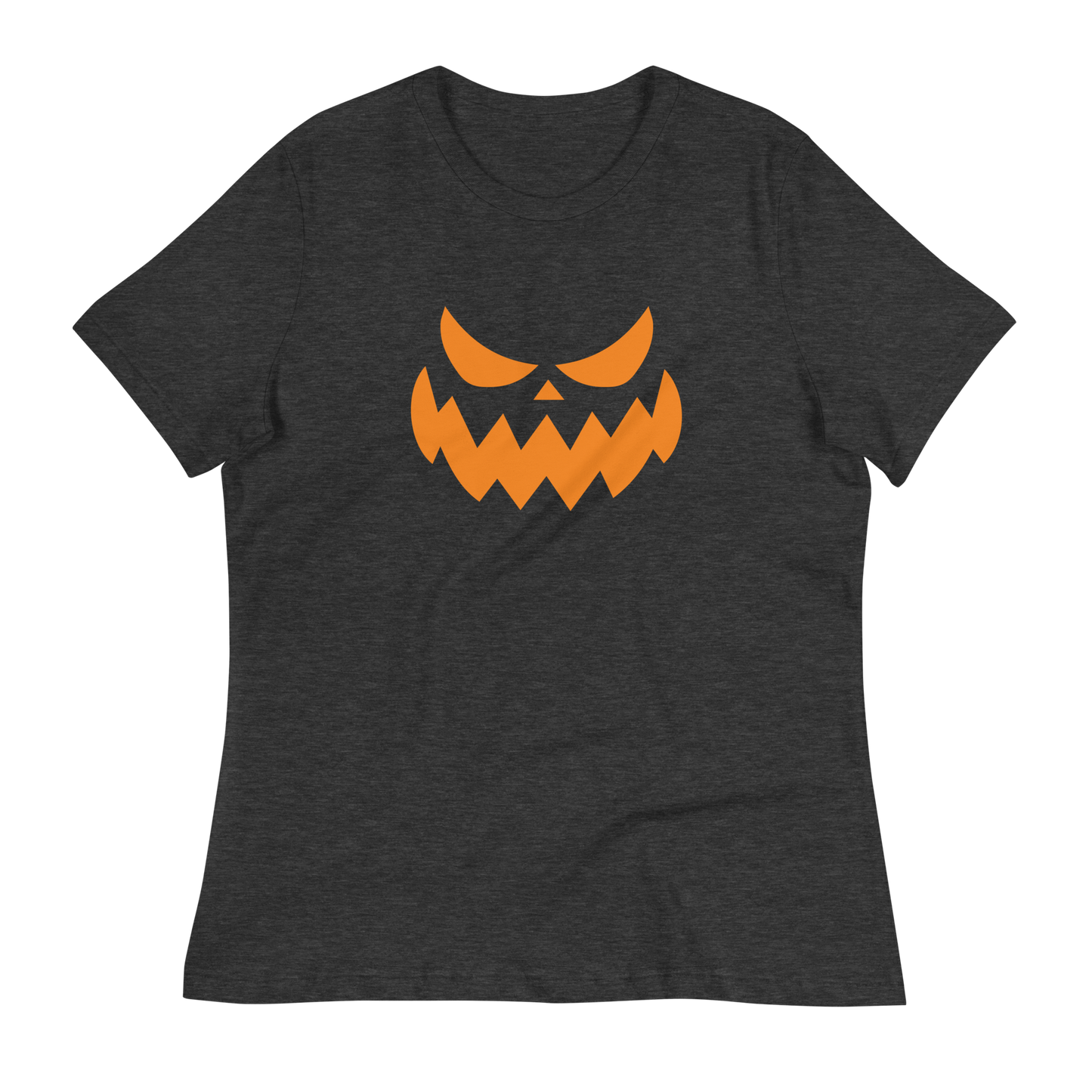 Women's - Halloween Pumpkin Face 4 - Fun T-Shirt by Louise Lux