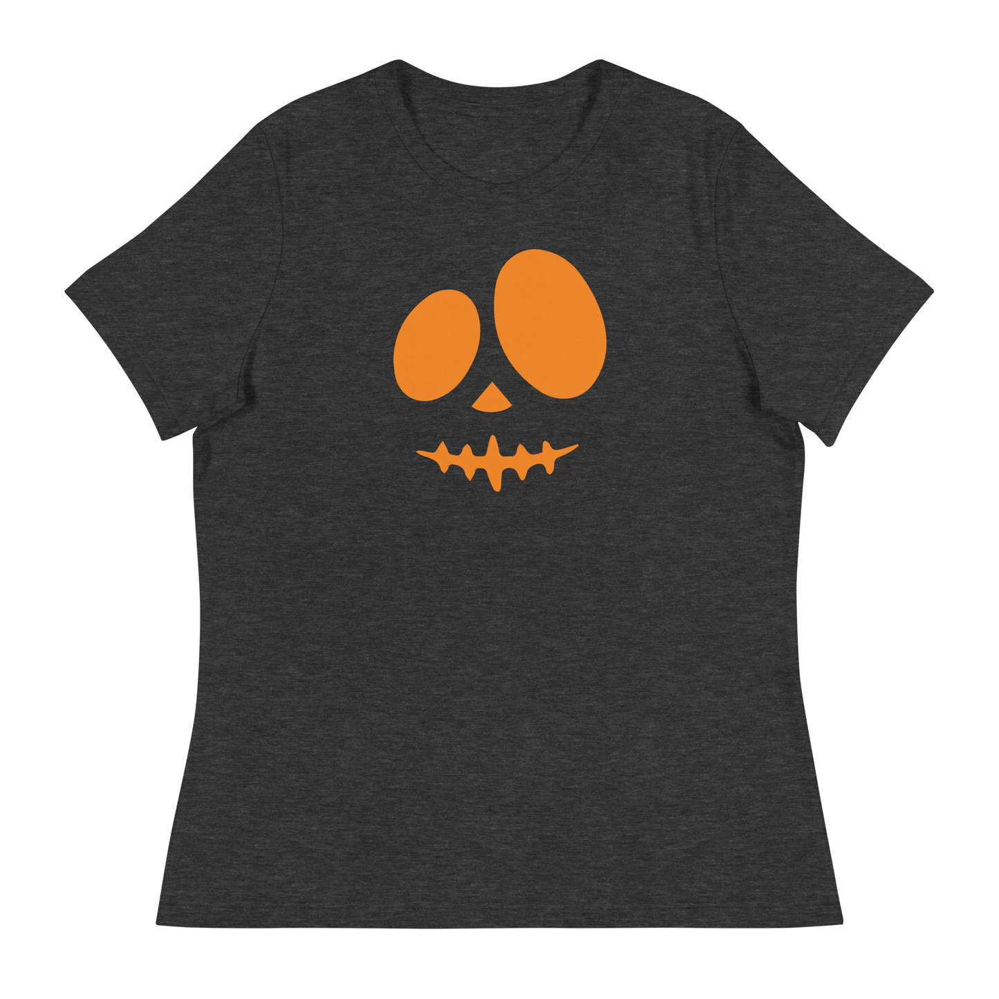 Women's - Halloween Pumpkin Face 3 - Fun T-Shirt by Louise Lux