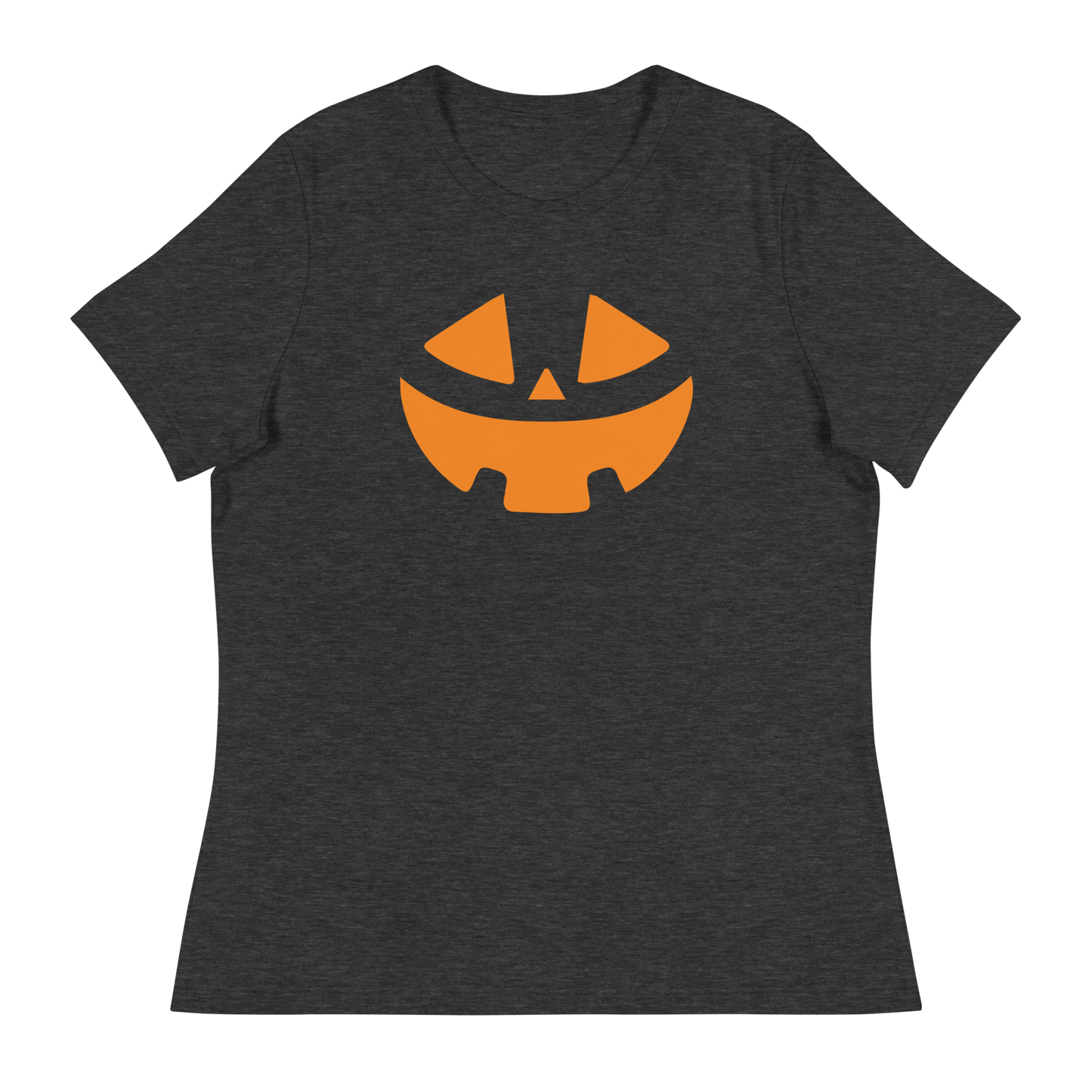 Women's - Halloween Pumpkin Face 2 - Fun T-Shirt by Louise Lux