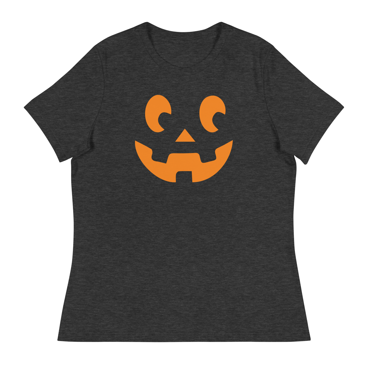 Women's - Halloween Pumpkin Face 1 - Fun T-Shirt by Louise Lux