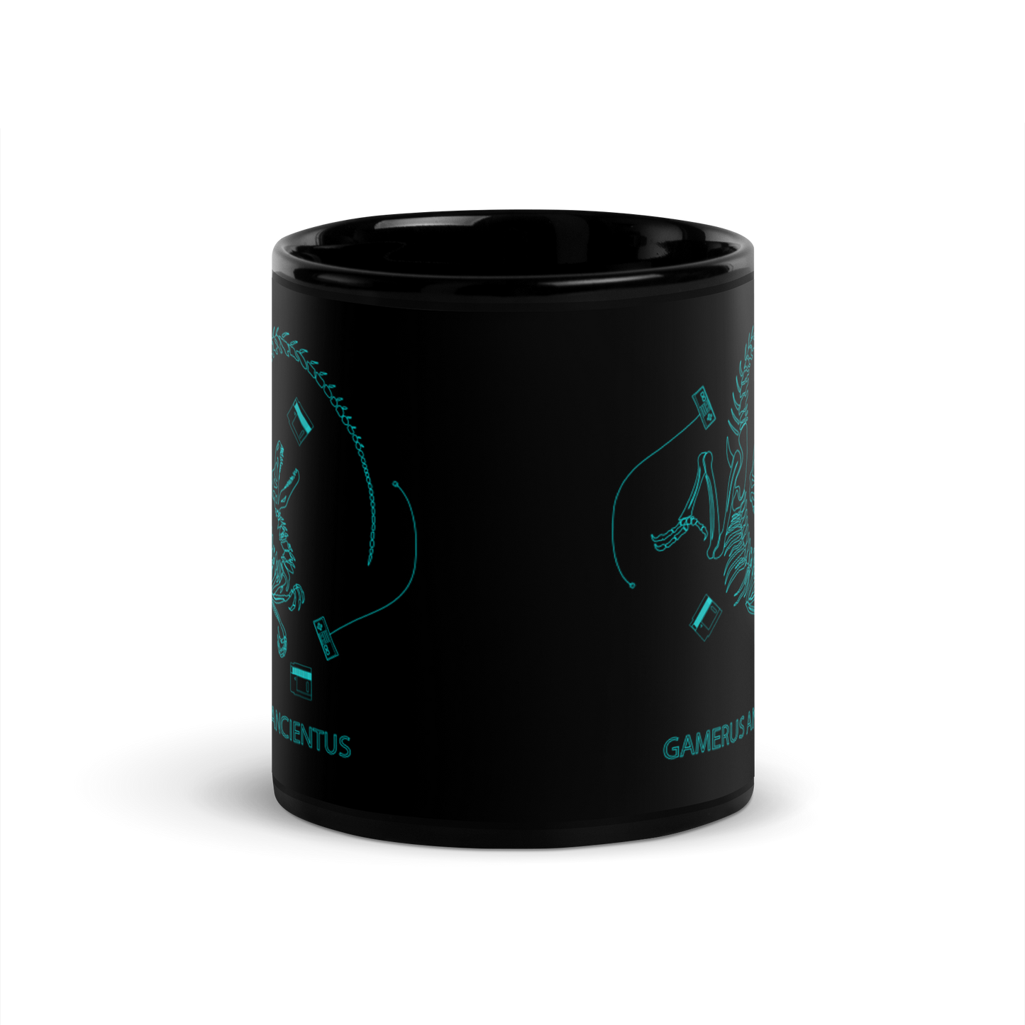 GAMER - Gamerus Ancientus - Funny Black Glossy Mug