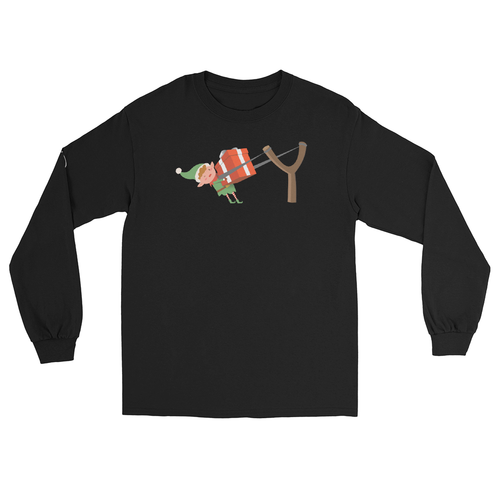 CHRISTMAS - Elf Present Slingshot - Funny Long Sleeve