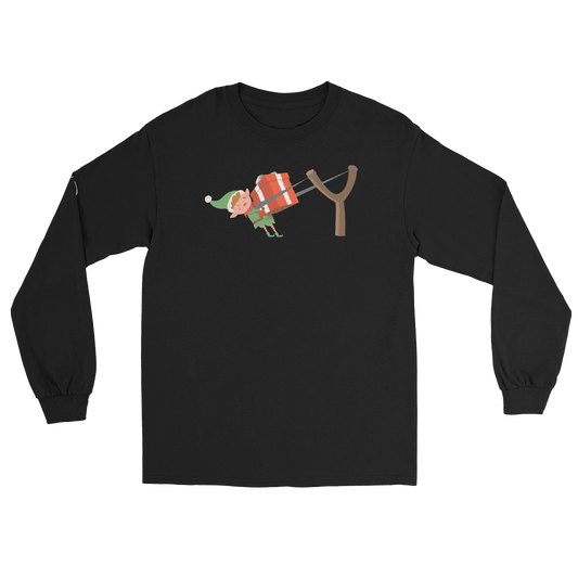 CHRISTMAS - Elf Present Slingshot - Funny Long Sleeve