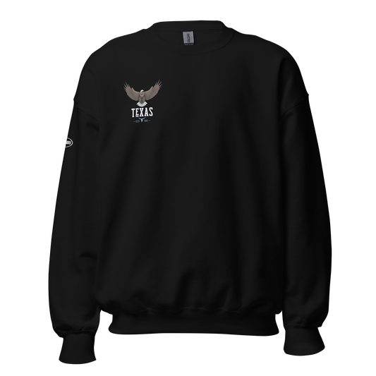 Eagle Texas Est. 1845 longhorn skull - Funny Sweatshirt