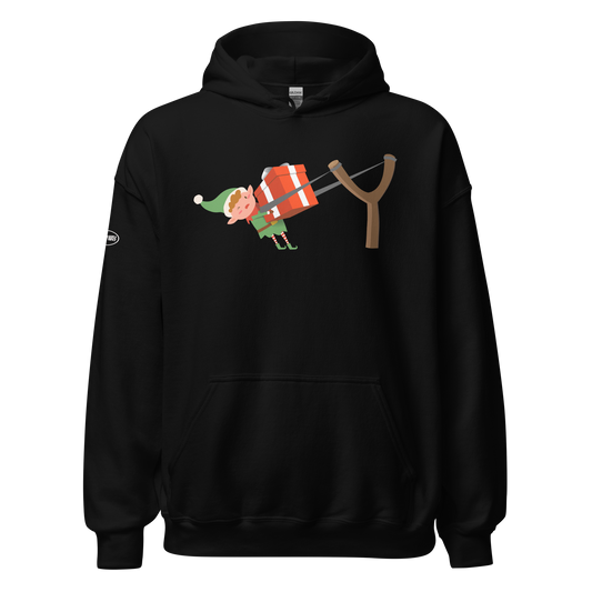 CHRISTMAS - Elf Present Slingshot - Funny Hoodie