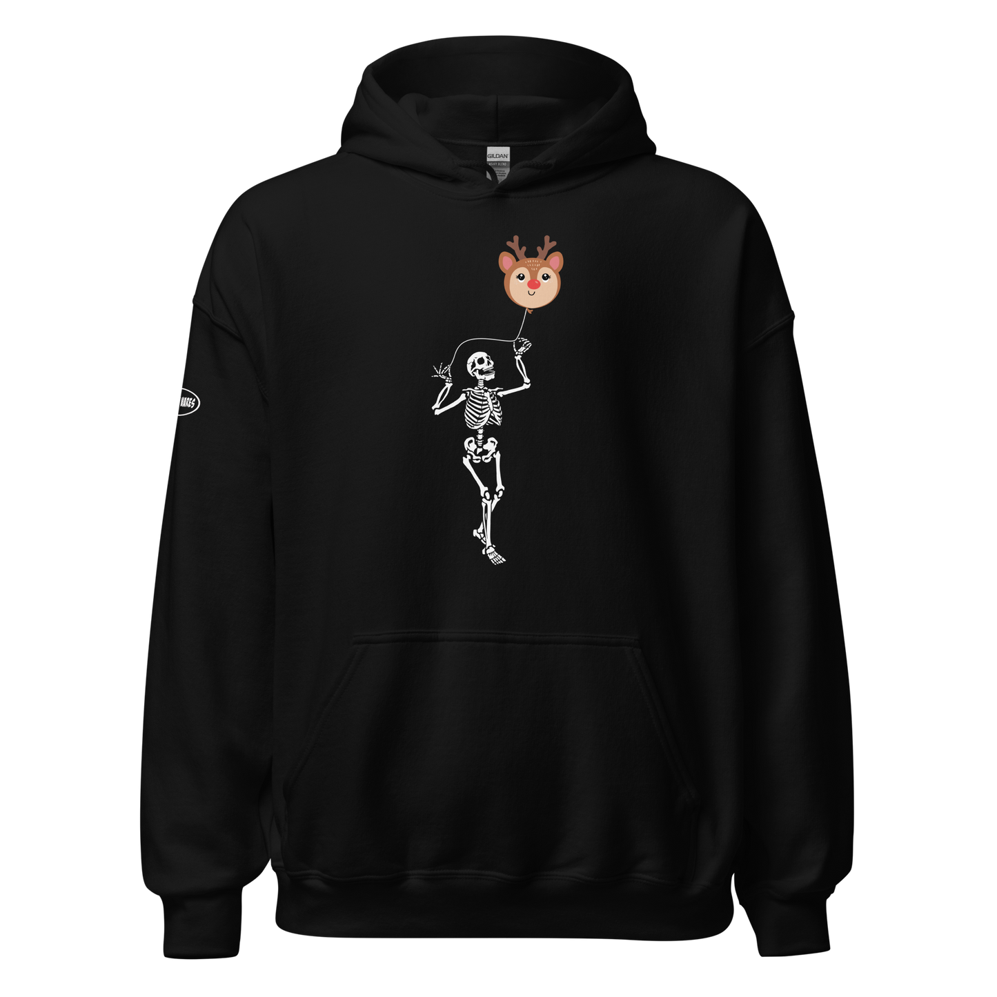 CHRISTMAS - Skeleton Reindeer Balloon - Funny Hoodie