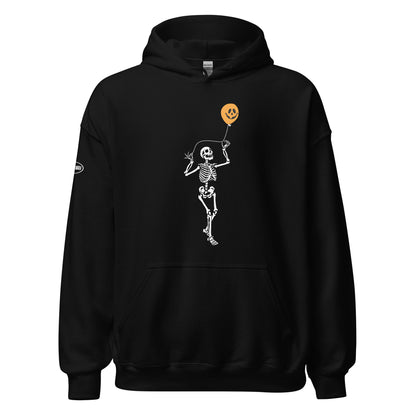 Halloween Skeleton Pumpkin Balloon - Funny Hoodie