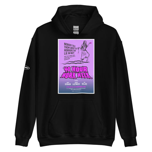 Zombie 40 hour work week horror female worker - Hoodie