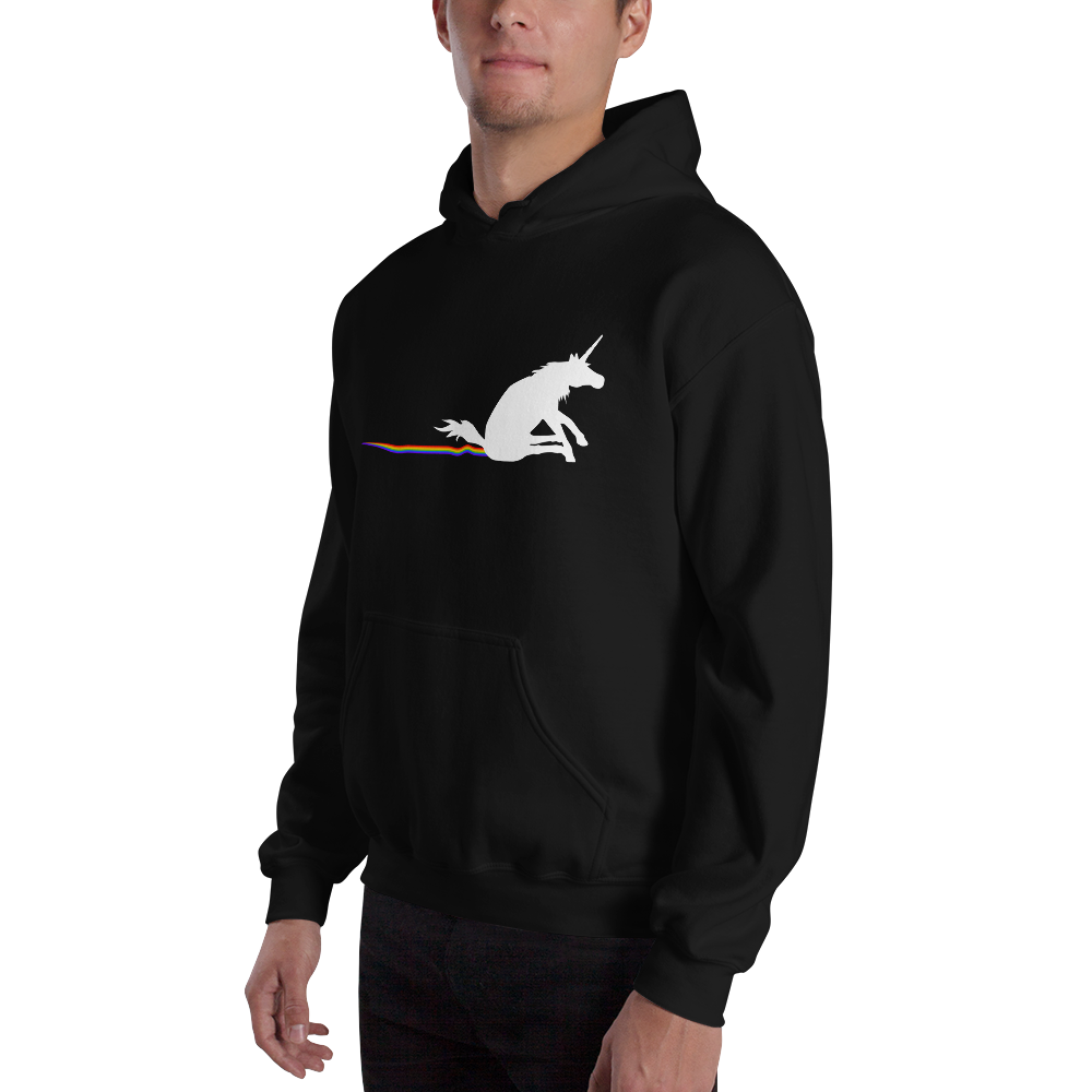 Unicorn rainbow butt scrape - Hoodie