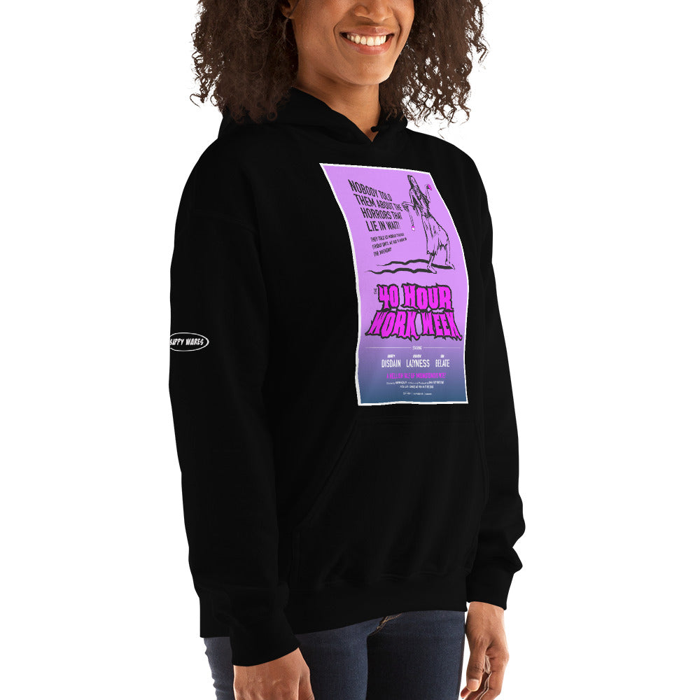 Zombie 40 hour work week horror female worker - Hoodie