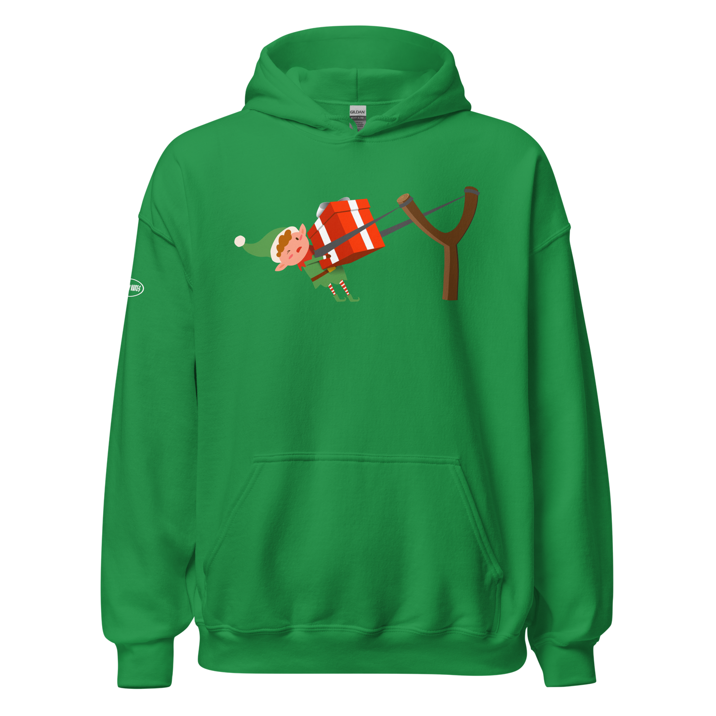 CHRISTMAS - Elf Present Slingshot - Funny Hoodie