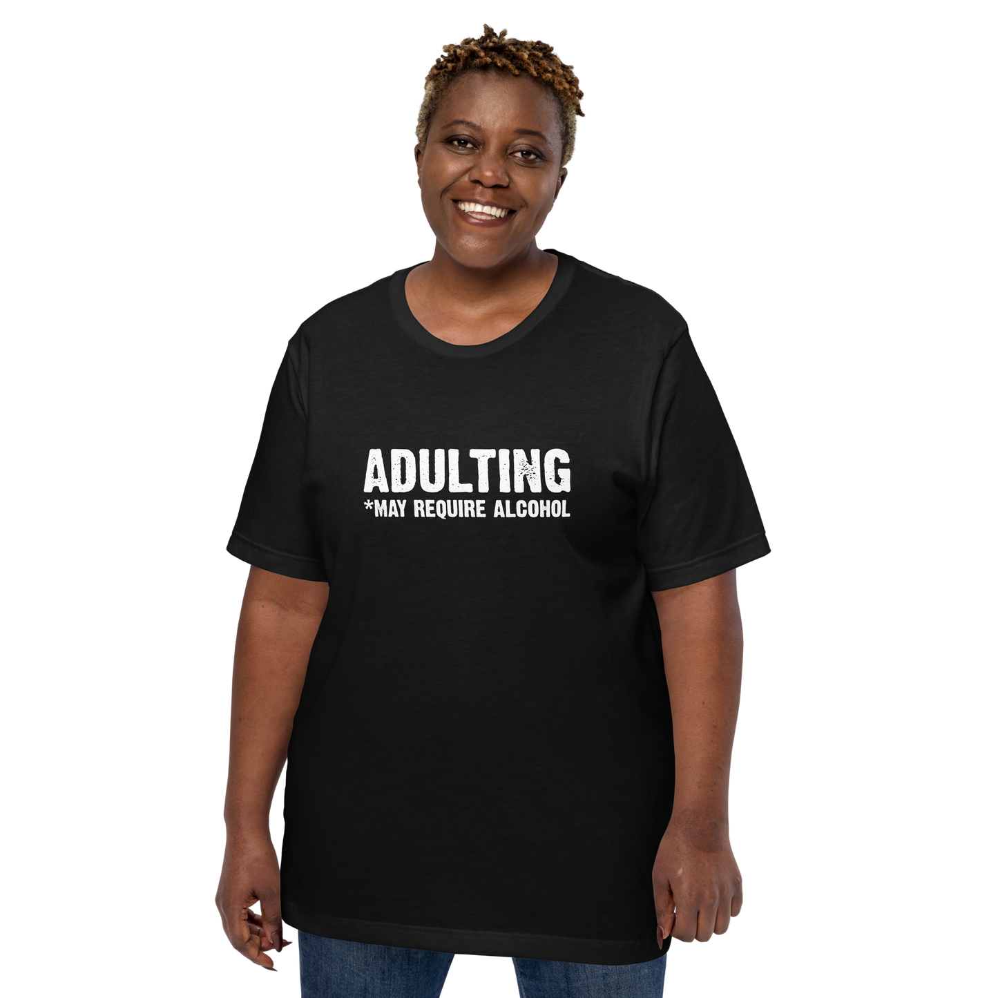 Adulting *May Require Alcohol - Funny T-Shirt