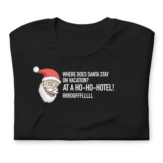 CHRISTMAS - Dad Joke Santa: Ho Ho Hotel! - Funny t-shirt