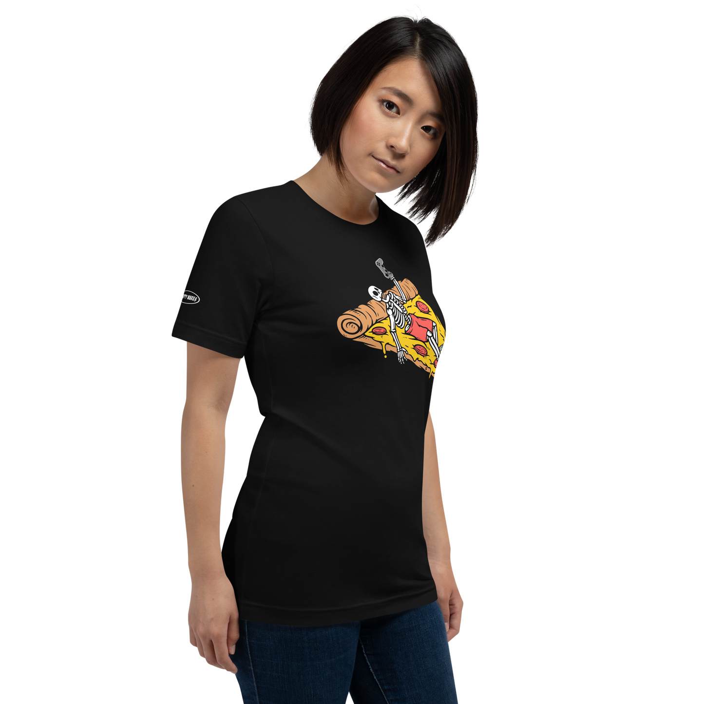 GAMER - Lounging, Pizza and Gaming Skeleton - Funny t-shirt