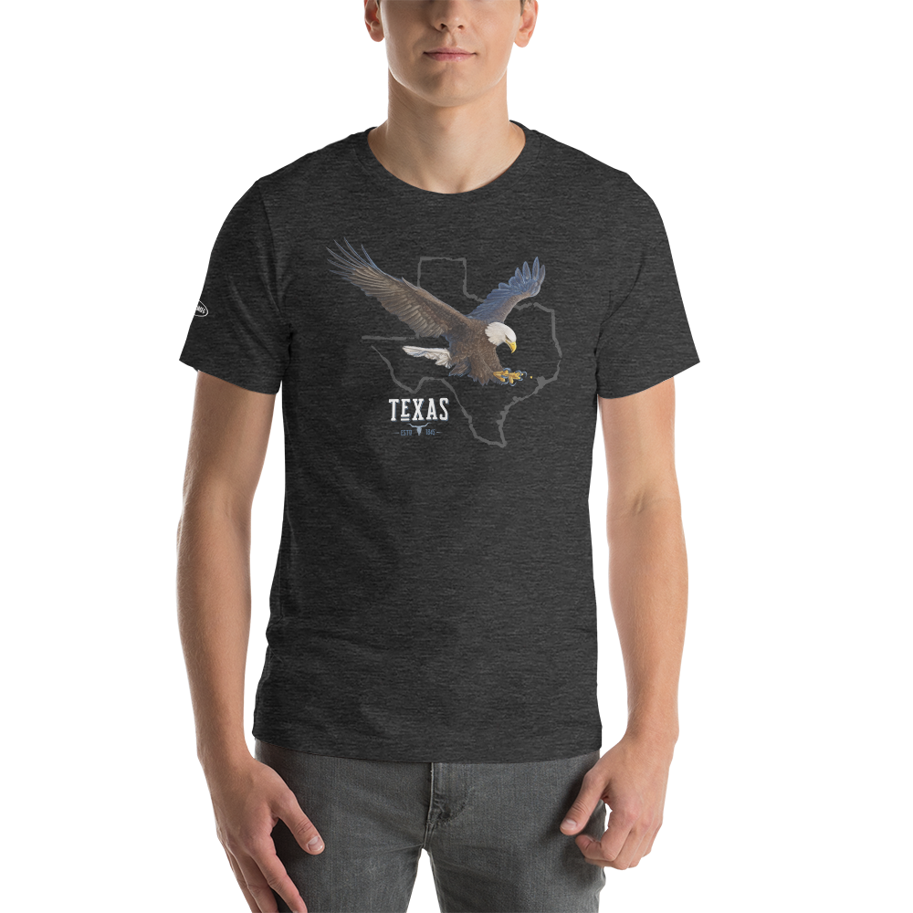 Eagle Texas Est. 1845 longhorn skull - Funny T-shirt