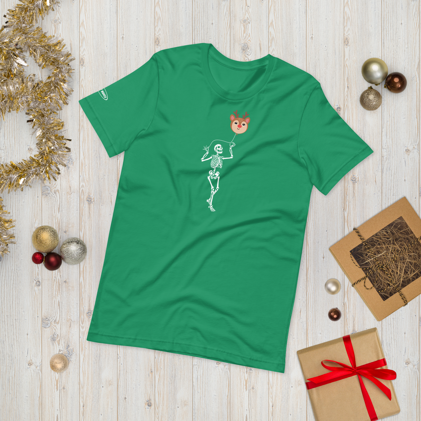 CHRISTMAS - Skeleton Reindeer Balloon - Funny t-shirt