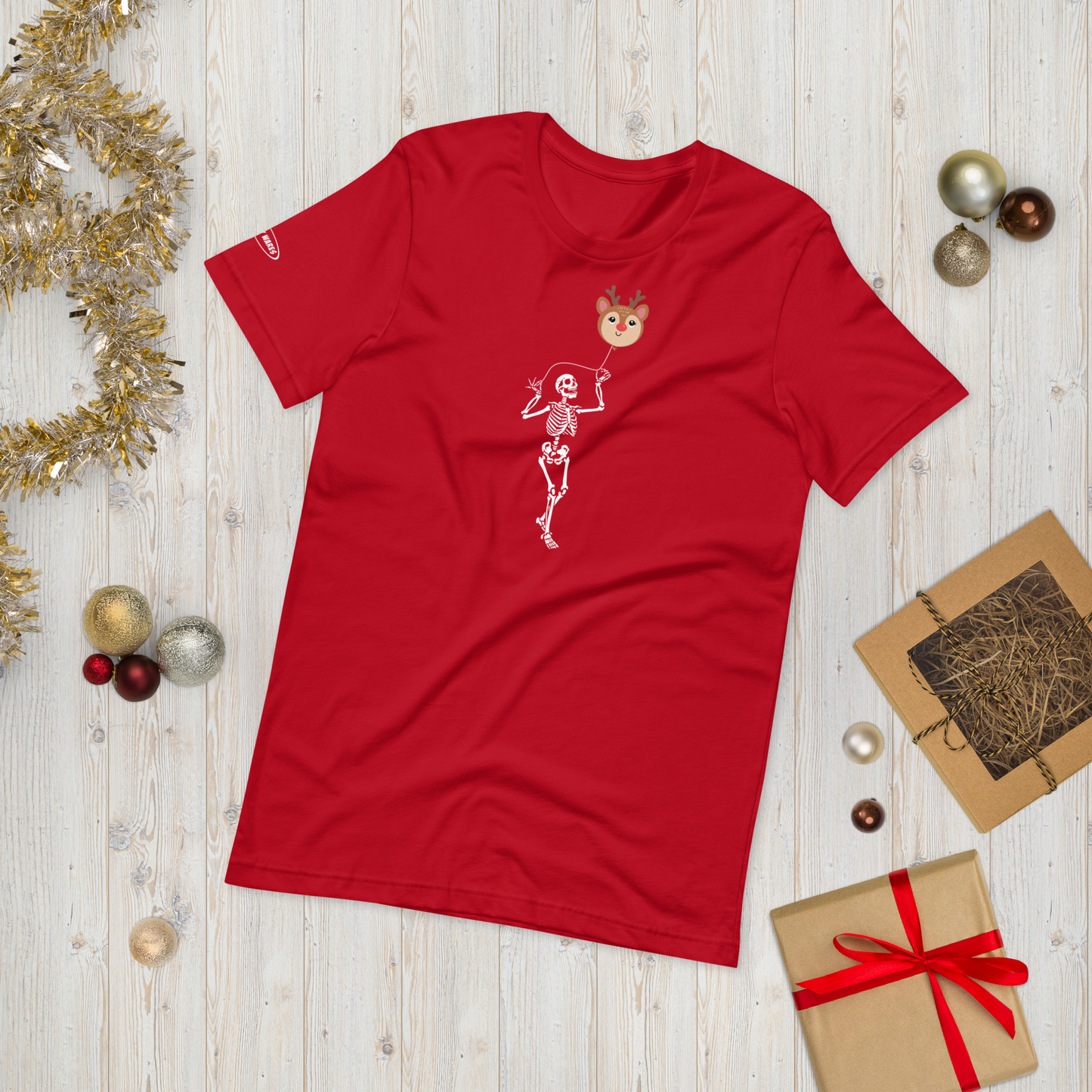 CHRISTMAS - Skeleton Reindeer Balloon - Funny t-shirt