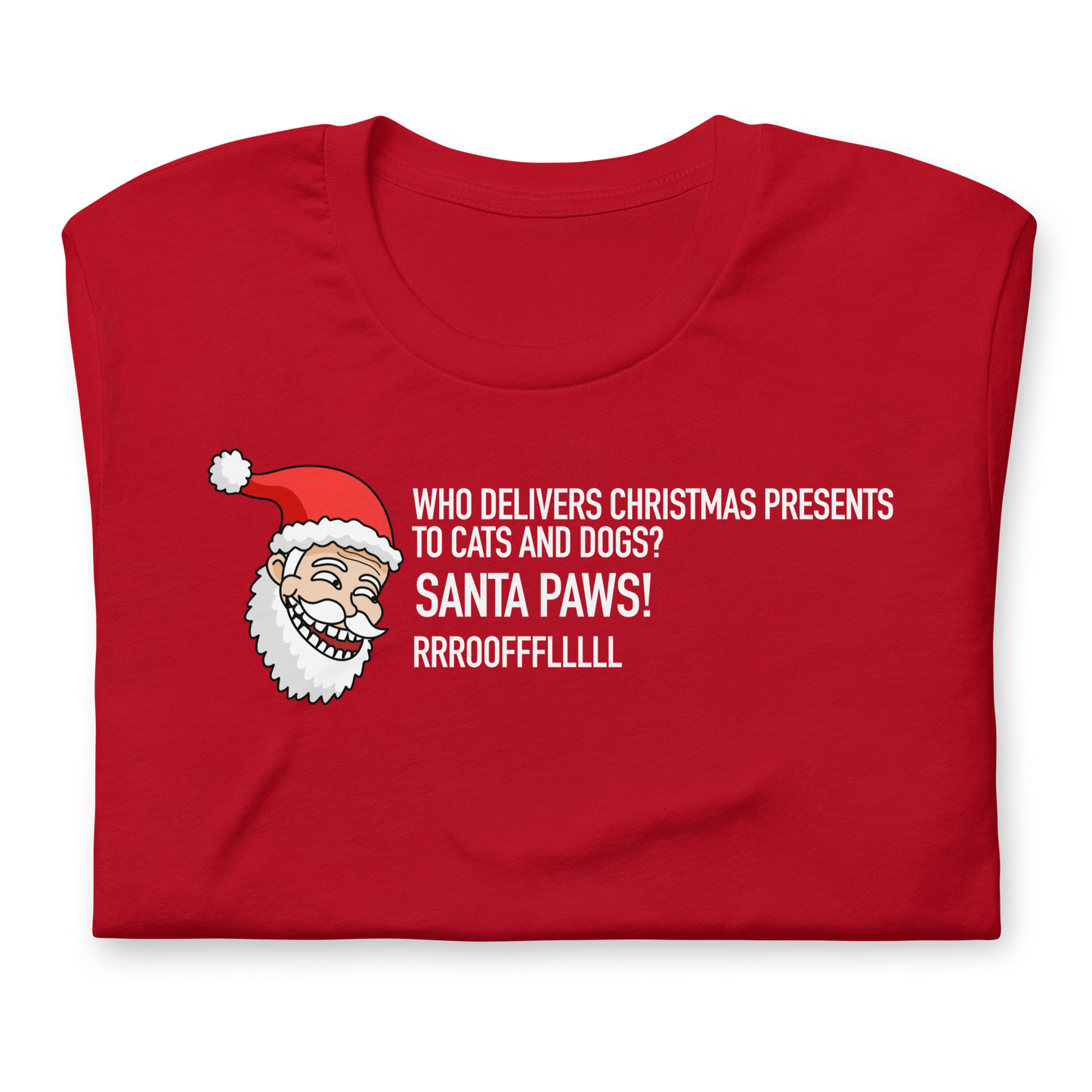 CHRISTMAS - Dad Joke Santa: Santa Paws! - Funny t-shirt