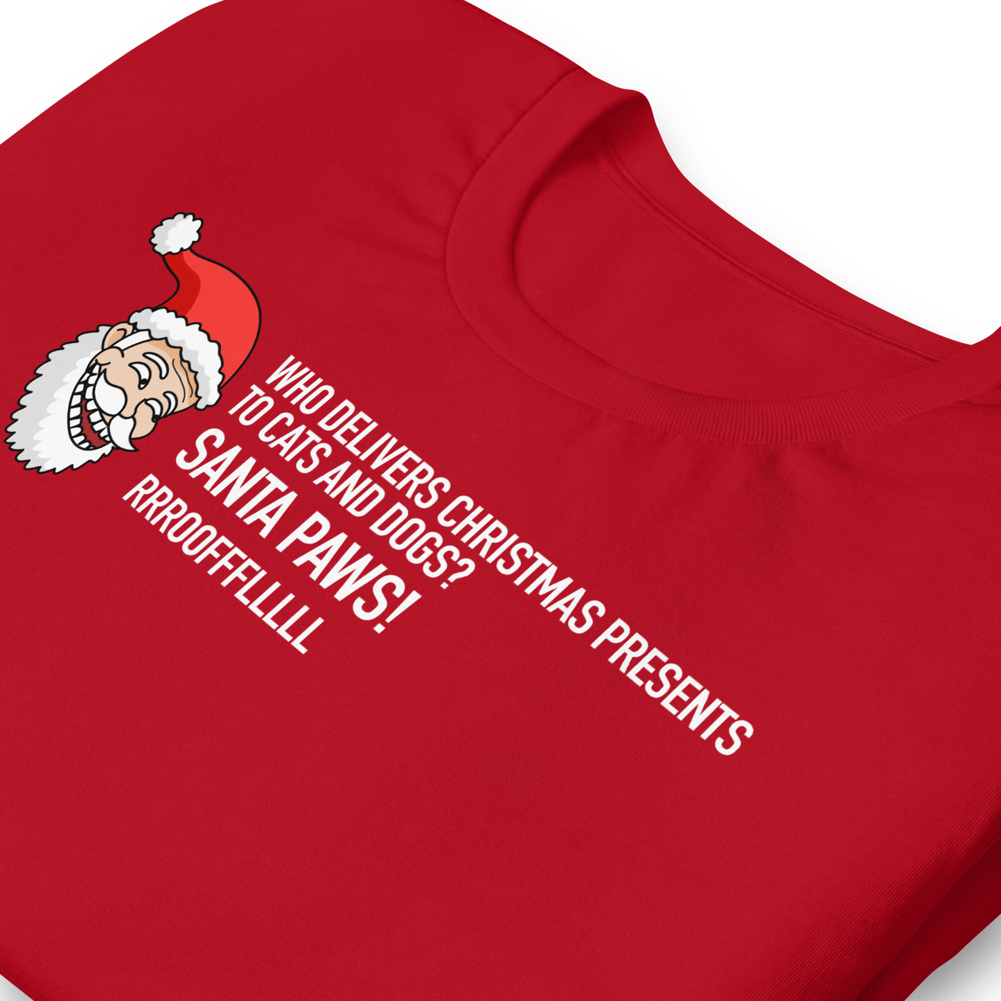 CHRISTMAS - Dad Joke Santa: Santa Paws! - Funny t-shirt