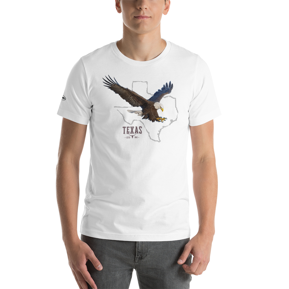 Eagle Texas Est. 1845 longhorn skull - Funny T-shirt