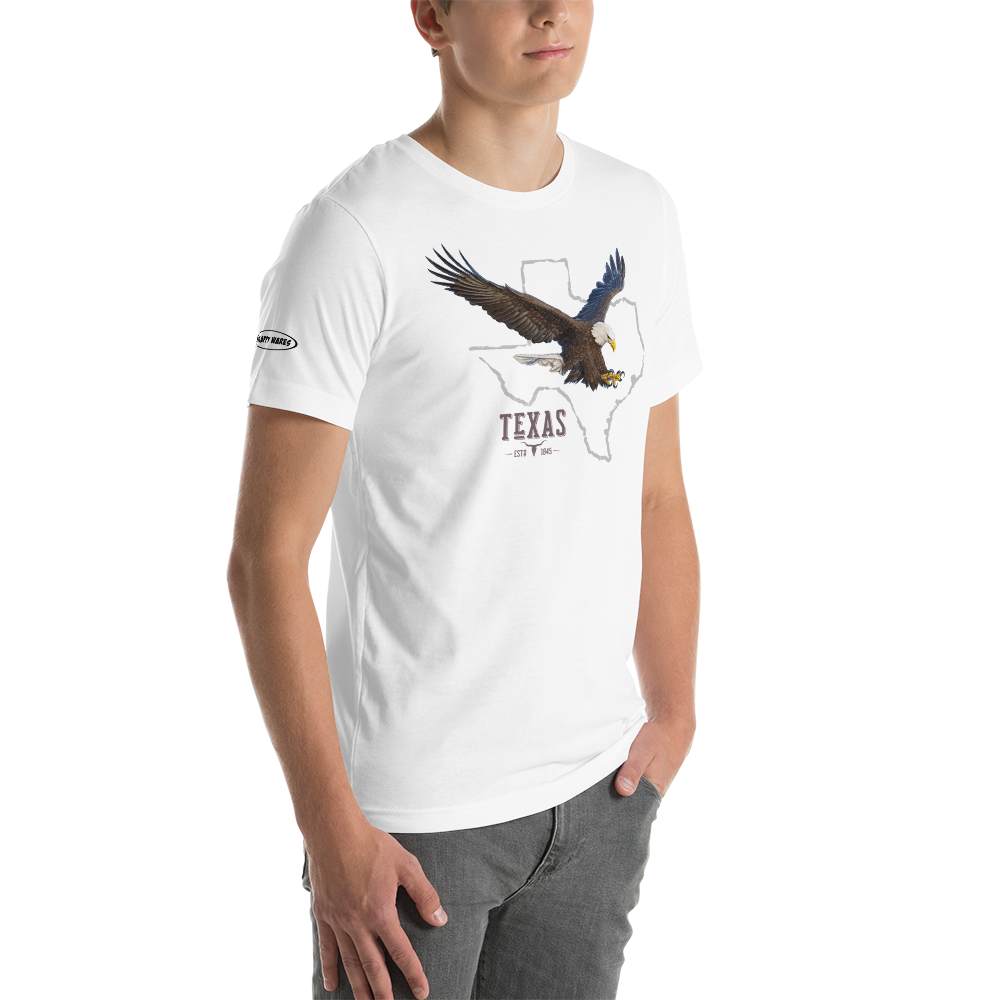 Eagle Texas Est. 1845 longhorn skull - Funny T-shirt